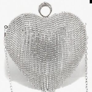 Finger Ring Rhinestone Evening bag